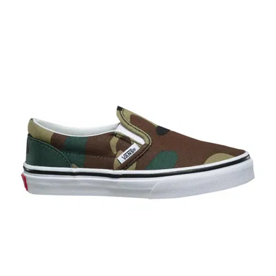 Pre-owned Vans Classic Slip-on Kids 'woodland Camo' | Brown | Kid's Size 3.5