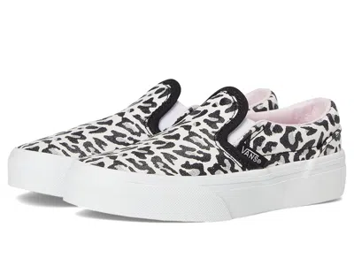 Vans Classic Slip-on (little Kid) Kids Shoes Leopard Glitter Pastel Pink : 10.5 Little Kid M, Canvas In Multi