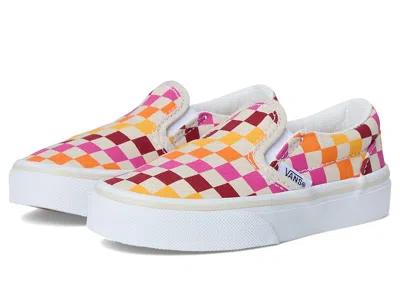 Vans Classic Slip-on (little Kid) Kids Shoes Retro Rainbow Checkerboard: 10.5 Little Kid M In Multi