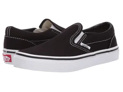 Vans Classic Slip-on (little Kid/big Kid) Kids Shoes Black/true White : 13.5 Little Kid M, Canvas