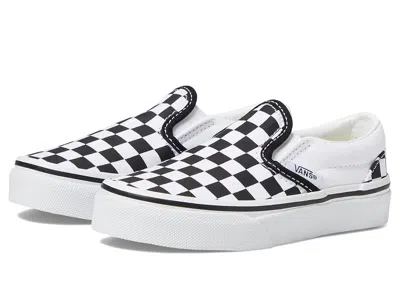 Vans Classic Slip-on (little Kid/big Kid) Kids Shoes (checkerboard) Black/true White : 10.5 Little Kid M,