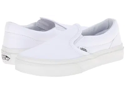 Vans Classic Slip-on (little Kid/big Kid) Kids Shoes True White : 13.5 Little Kid M, Canvas