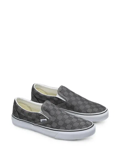 Vans Classic Slip-on Monogram Sneakers In Animal Print