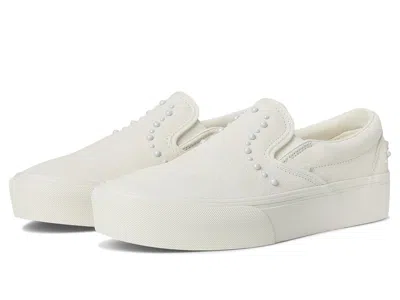Vans Classic Slip-on Platform Slip On Shoes Pearls Marshmallow :