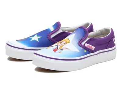 Pre-owned Vans Classic Slipon Pretty Guardian Sailor Moon Sneakers In Purple/black/white