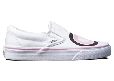 Pre-owned Vans Classic Slipon Sayings Omg (women's) Sneakers In White