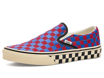 Vans Classic Slip-on Shoes Checkerboard Red/blue: Men's 4.5 - Women's 6 Medium In Multi