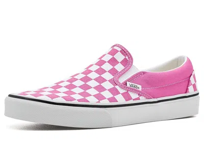 Vans Classic Slip-on Shoes Color Theory Checkerboard Pink Fizz :