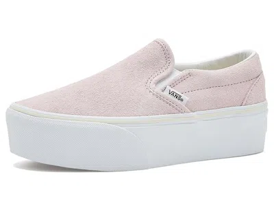 Vans Classic Slip-on Stackform (big Kid) Kid's Shoes Neutrals Pale Petal Pink: 6 Big Kid M
