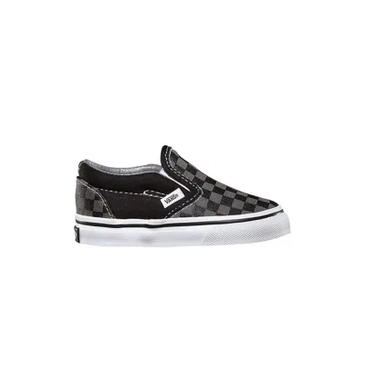 Pre-owned Vans Classic Slip-on Toddler 'pewter Cherkboard' | Black | Infant Size 8.5