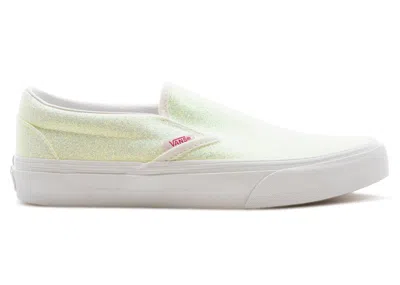 Pre-owned Vans Classic Slipon Uv Glitter (women's) Sneakers In Pink/true White In Multi