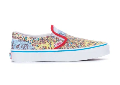 Pre-owned Vans Classic Slipon Wheres Waldo (kids) Sneakers In Find Steve/beach