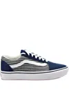 Vans Comfycush Old Skool Striped Sneakers In Blue