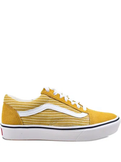 Vans Comfycush Old Skool Striped Sneakers In Yellow