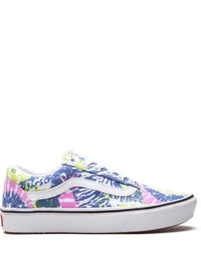 Vans Comfycush Tie-dye Sneakers In Blue
