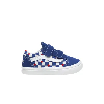 Pre-owned Vans Comfycush Old Skool V Toddler 'autism Awareness' | Blue | Infant Size 7