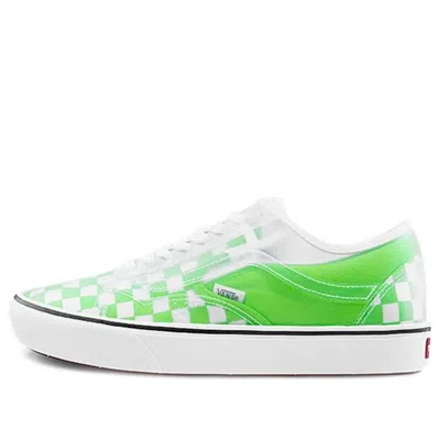Vans Comfycush Slip-skool 'green Gecko/true White' In Multi