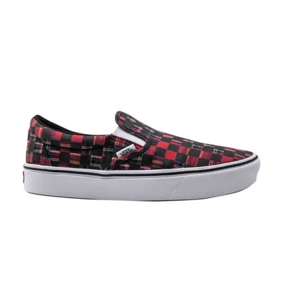 Pre-owned Vans Comfycush Slip-on 'plaid Checkerboard - Red' | Men's Size 4