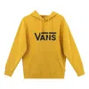 Vans Contrasting Colors Alphabet Logo Hooded Pullover Fleece Lined Stay Warm Yellow