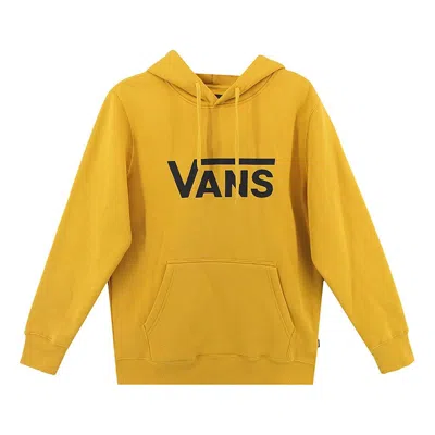 Vans Contrasting Colors Alphabet Logo Hooded Pullover Fleece Lined Stay Warm Yellow