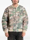 Vans Copey Camouflage Bomber Jacket In Green