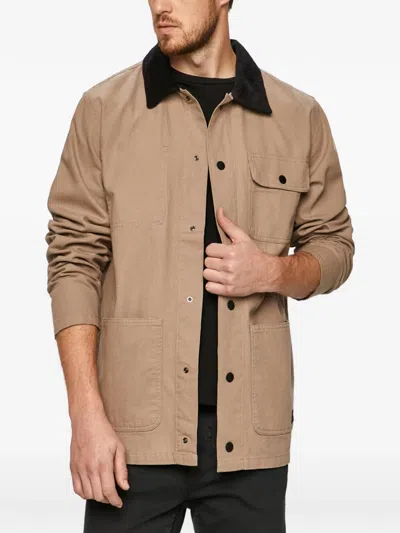 Vans Corduroy-collar Patch-pocket Jacket In Neutral