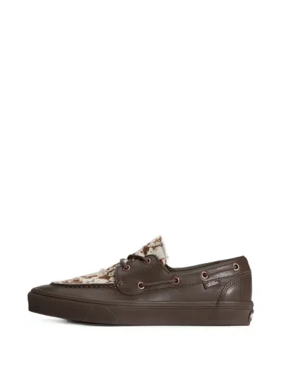 Vans Cow-print Panelled Shoes In Brown