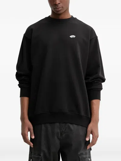 Vans Crew-neck Logo Sweatshirt In Black