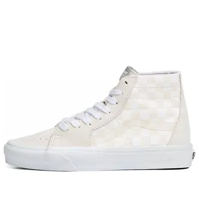 Vans Crystal Sidestripe Sk8-hi Tapered Shoe 'white Checkerboard' In Neutral