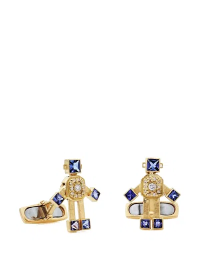 Vans Diamond Tanzanite Robot Cufflinks In Red