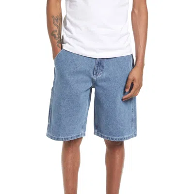 Vans Drill Chore Loose Fit Cotton Denim Shorts In Gray