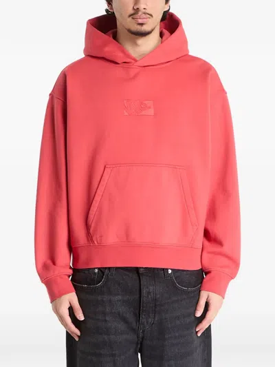 Vans Embossed-detail Hoodie In Red