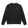 Vans Embroidered Logo Splicing Pullover Unisex Black