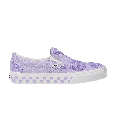 Pre-owned Vans Emma Mulholland On Holiday X Classic Slip-on 'whimsical Floral Embroidery' In Purple