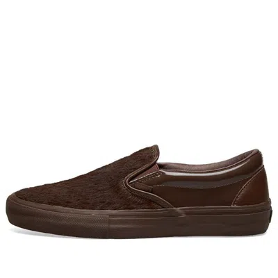 Vans Engineered Garments X  Unisex Classic Slip-on Low-top Sneakers Brown