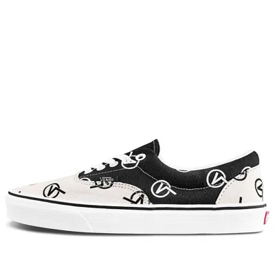 Vans Era Full Print Retro Casual Skate Shoes Unisex Black Beige 'black White' In Multi