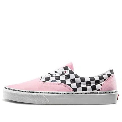 Vans Era Retro Casual Skate Shoes Unisex Pink Grid