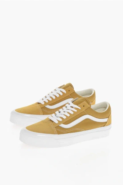 Vans Fabric Old Skool Low-top Sneakers With Suede Detail In Brown