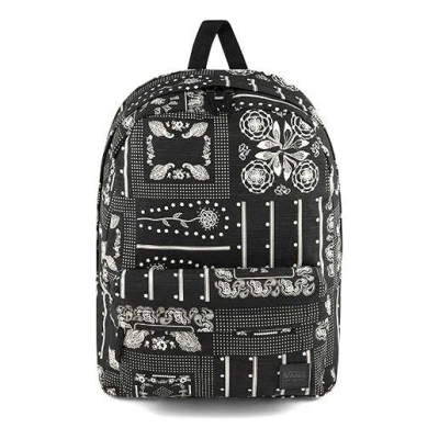 Vans Fashion Printed Backpack 'black White' In Multi
