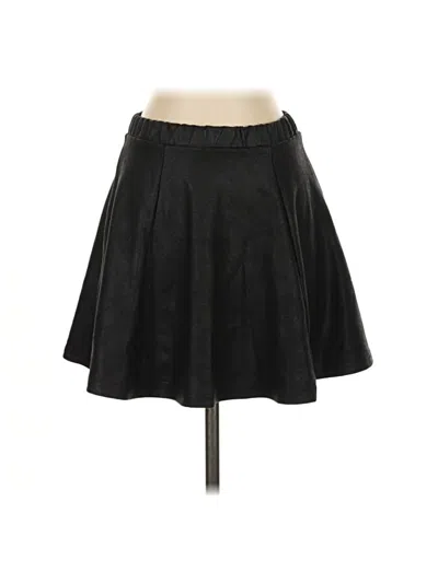 Pre-owned Vans Faux Leather Skirt In Black