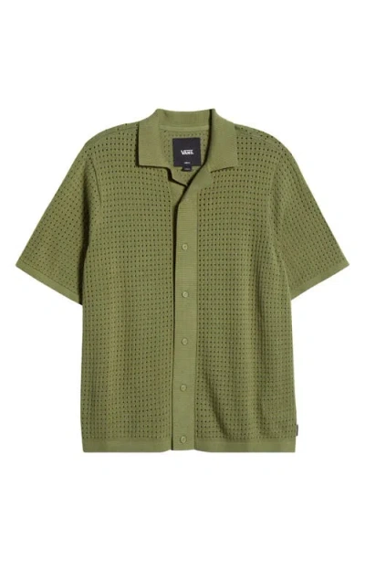 Vans Feldman Short Sleeve Cardigan In Green