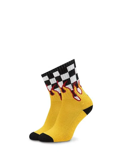 Vans Kids' Flame Checkin Socks In Multicolour