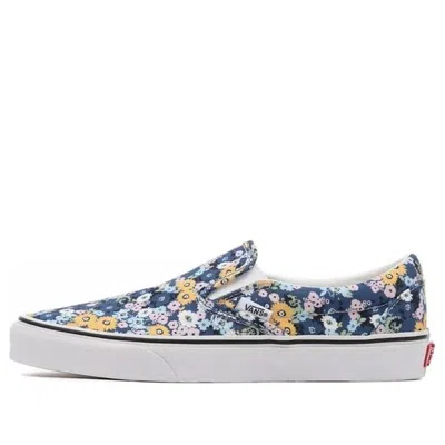 Vans Floral Classic Slip-on 'blue Yellow' In Multi