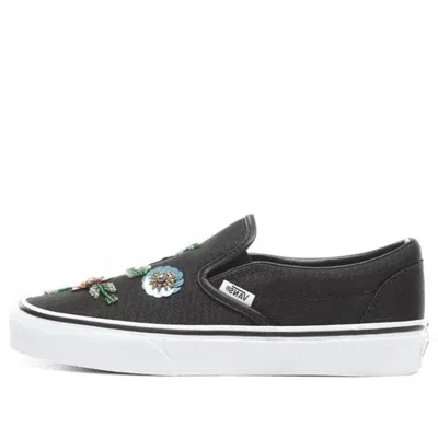 Vans Floral Sequins Slip-on Shoes Black