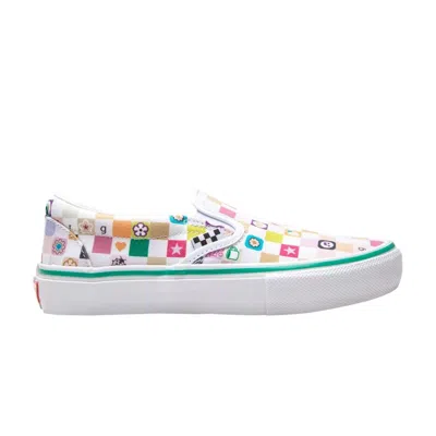 Pre-owned Vans Frog X Skate Slip-on Ltd 'checker White' | Multi-color | Men's Size 4.5