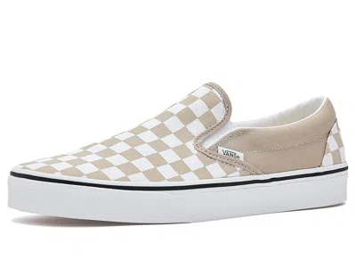 Vans Fu Classic Slip-on Athletic Shoes Color Theory Checkerboard Mushroom :