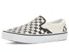 Vans Ua Classic Slip-on Stackform Checkerboard Sneakers In Black