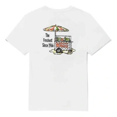 Vans Funny Printing Sports Round Neck Short Sleeve Unisex White