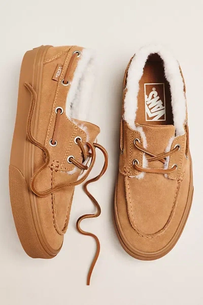 Vans Fur Lined Mocassins In Beige