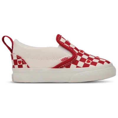 Vans Slip-on V (infant/toddler) Kids Shoes Red Hot Valentines Racing Red/true White : 6.5 Toddler M, Canv